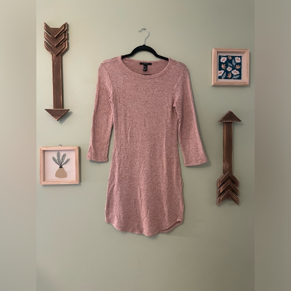 Light pink sweater dress
